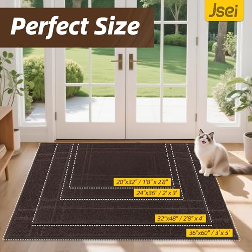 Door Mat for Entrance 32"x48", Dirt Trapper Doormat, Brown, view 3