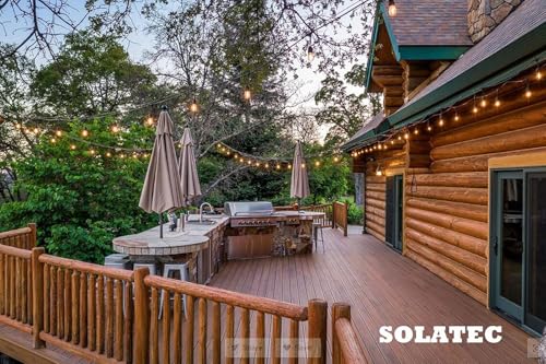 Solatec LED String Lights, Shatterproof 96FT 30 Hanging Sockets Commercial Grade Waterproof 2W Outdoor String Light Decor for Patio, Garden, Balcony, Deck S14 2W (30 Lights 96FT)