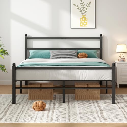 Full Size Bed Frame with Headboard and Footboard, view 2