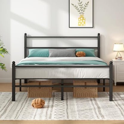 Full Size Bed Frame with Headboard and Footboard, view 2