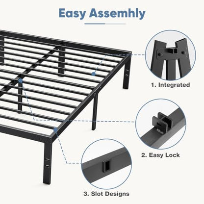 Queen Bed Frames, 12 Inch Height Metal Platform Bed Frame, view 6
