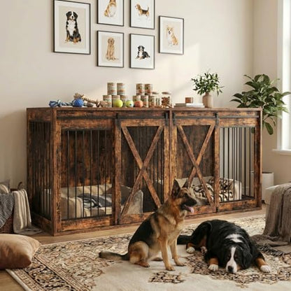 94.5in XXXL Double Dog Crate Furniture, view 7