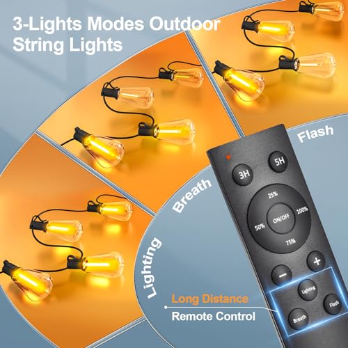 Outdoor Lights String Patio Outside, 100ft 30M LED Waterproof Light, view 3