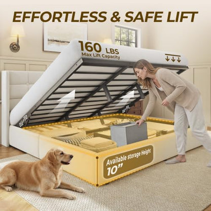 King Size Lift Up Storage Bed Frame, view 5