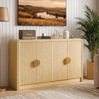 55" Fluted Buffet Sideboard Cabinet, view 4