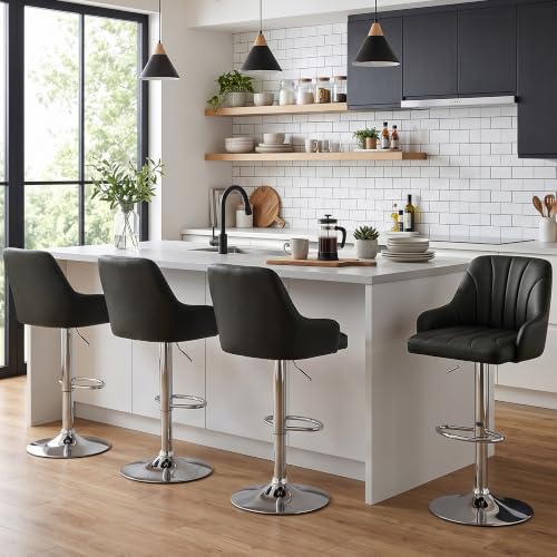 Bar Stools Set of 2, Adjustable Barstools, view 7