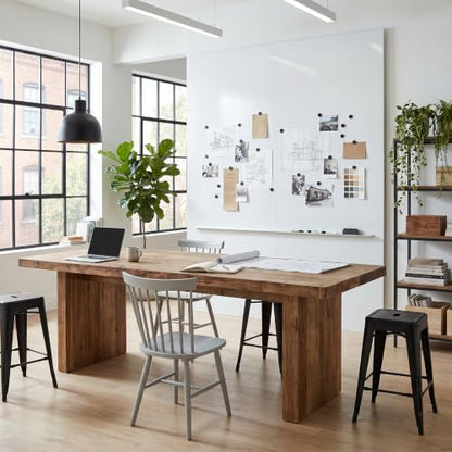 63-Inch Solid Wood Office Desk, Live Edge Wood Desk, view 5