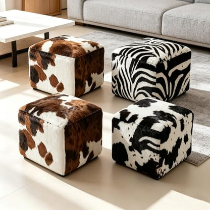 Bean Bag Chair (No Filling) Cow Printed Plush Lazy Sofa Plush Dalmatian Cow Color Casual Bedroom Balcony Living Room Creative (3)