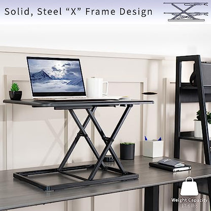 VIVO Black 26 in Single Top Standing Desk Converter, DESK-V001J, view 5