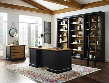 Fully Assembled Aged Ebony Toulouse 6 Shelves Bookcase