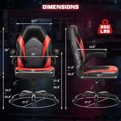 Video Game Chair, Ergonomic Computer Desk Chair, Lumbar Support, view 4