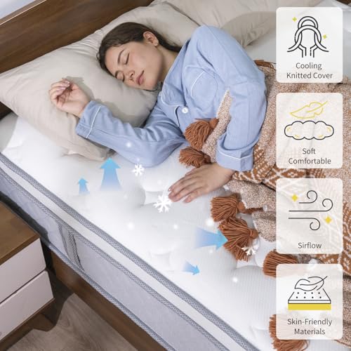 Full Mattress 12 Inch Plush Mattress in a Box Hybrid Memory Foam, view 5