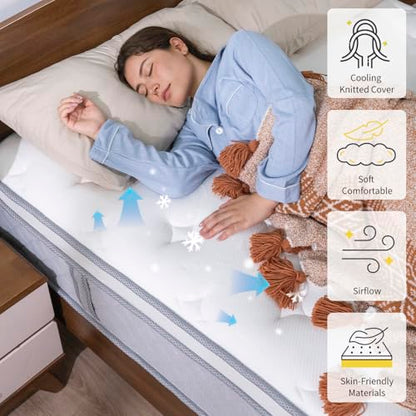 Full Mattress 12 Inch Plush Mattress in a Box Hybrid Memory Foam, view 5