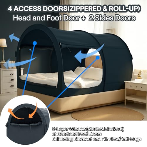 ® Canopy Bed Dream Privacy Space Full Sleeping Tents Indoor Pop Up Portable, view 8
