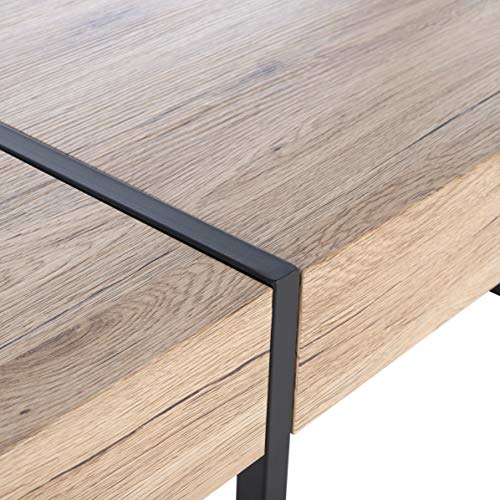 SAFAVIEH Home Collection – Tristan Rectangular Modern Coffee Table with Natural, view 6