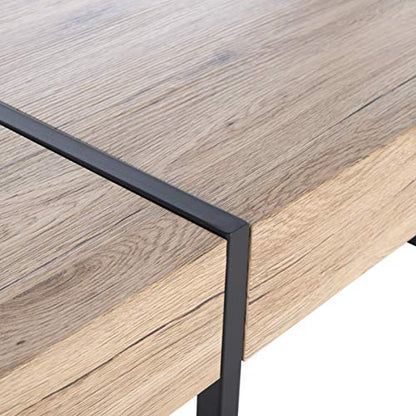SAFAVIEH Home Collection – Tristan Rectangular Modern Coffee Table with Natural, view 6