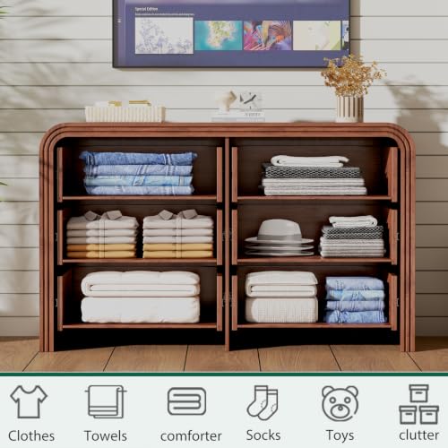 47.24" Modern Chest of Drawer, 6 Deep Drawers, Clothes Organizer, view 4