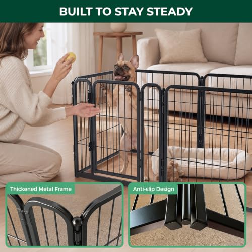 Homeplus Indoor Dog Playpen, 24" H, 6 Panels, for Puppies & Small Dogs, view 4