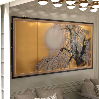 36" x 72" Gold Leaf Sakura Blossom
