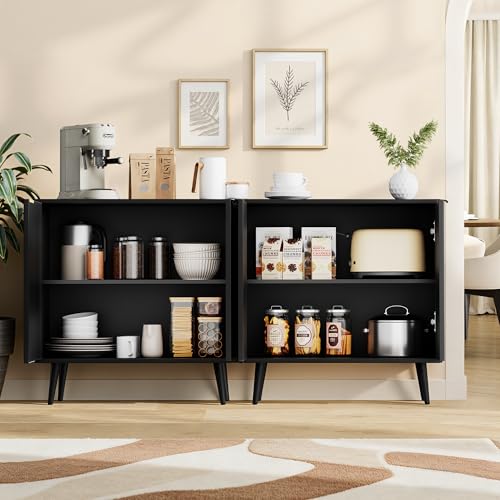 Fluted Storage Cabinet, Buffet Cabinet with Storage, view 5