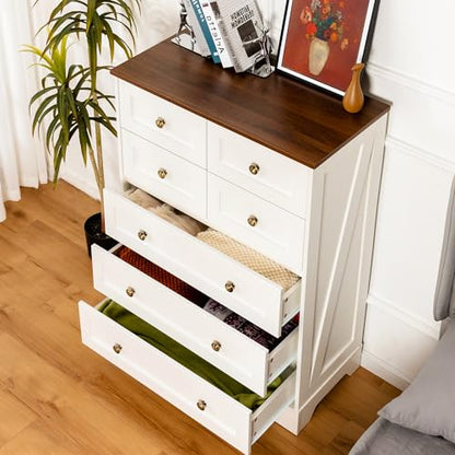 7 Drawers Tall Dressers for Bedroom, 44" Wood Chest of Drawers with Metal Handle, view 8