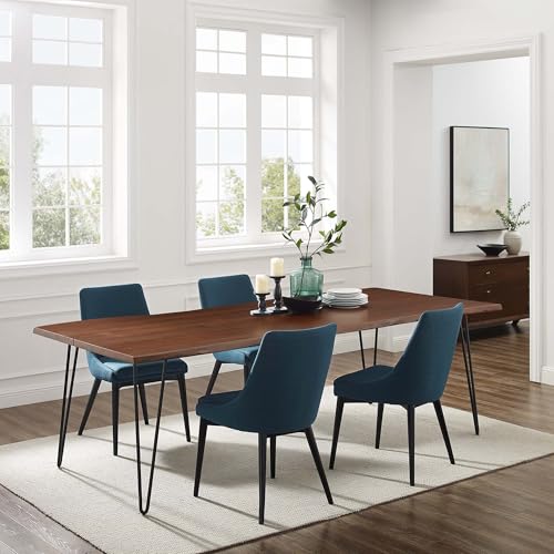 Ardor Dining Table 96 Inch Live Edge Acacia Wood Black Walnut Finish Modern Kitchen Room Entertaining Home Furniture Quality Stylish Elegant Durable Refined Versatile