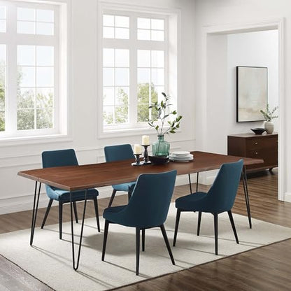 Ardor Dining Table 96 Inch Live Edge Acacia Wood Black Walnut Finish Modern Kitchen Room Entertaining Home Furniture Quality Stylish Elegant Durable Refined Versatile