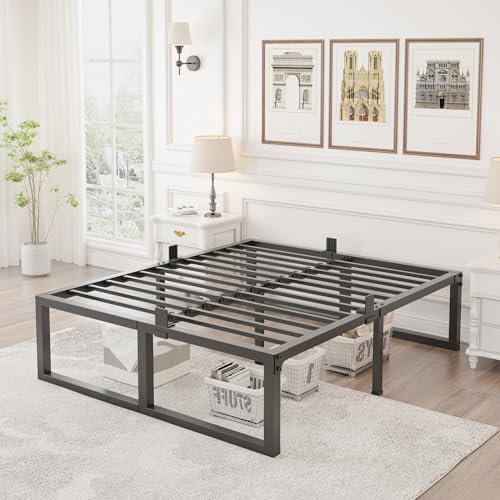 King Bed Frame, 18 Inch High 3500 lbs Metal Platform, view 3
