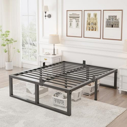 King Bed Frame, 18 Inch High 3500 lbs Metal Platform, view 3
