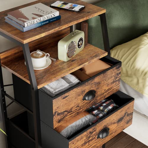 Dresser for Bedroom, 5 Drawers Tall Nightstand, Chest of Drawers, view 6