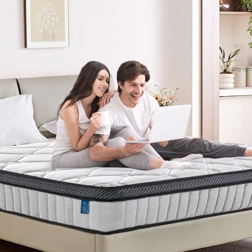 Queen Size Mattress 12 inch Mixed Mattress 80"*60"*12" Boxed Gel Memory Foam Mattress Individually Pocketed Springs Pressure Relief and Motion Isolation Mattress for Better Sleep Queen Mattress