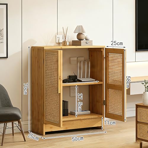 WiFi Router Storage Cabinet with Adjustable Shelves, 2-Layer Storage, view 3