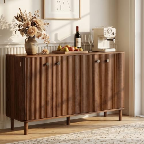 55'' Large Fluted Sideboard Buffet Cabinet, view 2