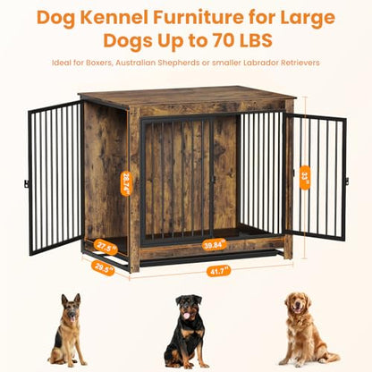 Dog Crate Furniture, 42 Inch Indoor Dog Kennel for Large Dogs Up to 70 LBS, view 4