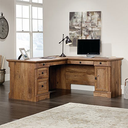 Palladia L Shaped Desk with Drawers, Office Desk with File Cabinet Storage, view 3