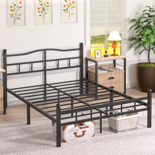 14 Inch Full Bed Frame with Headboard and Footboard, view 6