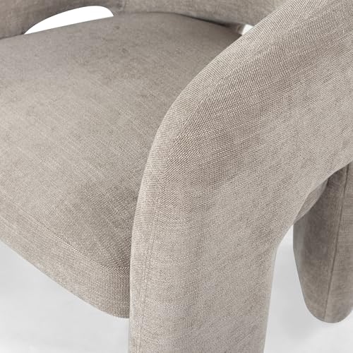 SAFAVIEH Couture Collection Tamlyn Modern Light Brown Performance Fabric Accent Chair (Fully Assembled)