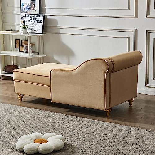 GDFStudio Upholstered Chaise Lounge Chair Indoor with Storage, view 7
