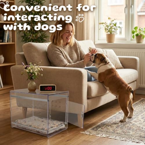 Dog Crate Furniture, Clear Indoor Dog Kennel for Small to Medium Dog, view 8