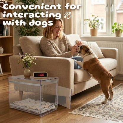 Dog Crate Furniture, Clear Indoor Dog Kennel for Small to Medium Dog, view 8