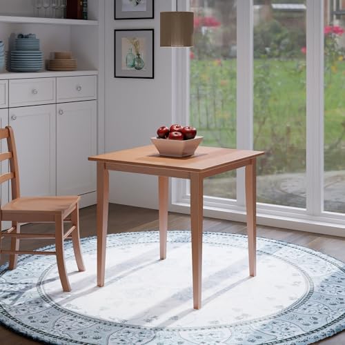 Groveland Wooden Square Dining Table, 29" in Light Oak, Practical & Elegant Table for Eating, Study, Work, Sturdy Furniture for Kitchen, Dining Room, Office, Entryway