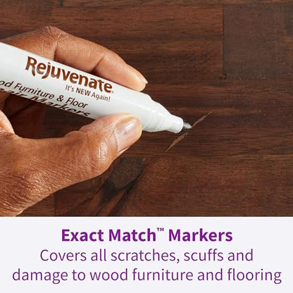 Exact Match Wood Furniture & Floor Repair Markers, 6 Count, Brown Markers Cover All Scratches, Scuffs And Damage To Wood Furniture And Flooring