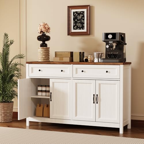 Farmhouse Kitchen Sideboard Buffet Cabinet, Coffee Bar with Storage, view 8