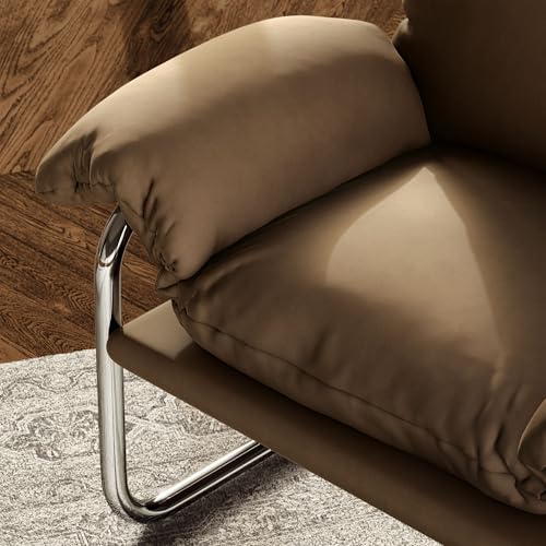 Ansel Performance Velvet Accent Chair in Taupe - Stain-Resistant Velvet Lounge Chair for Living Room, Bedroom - Corner Reading Chair with Arms and Removable Cushions