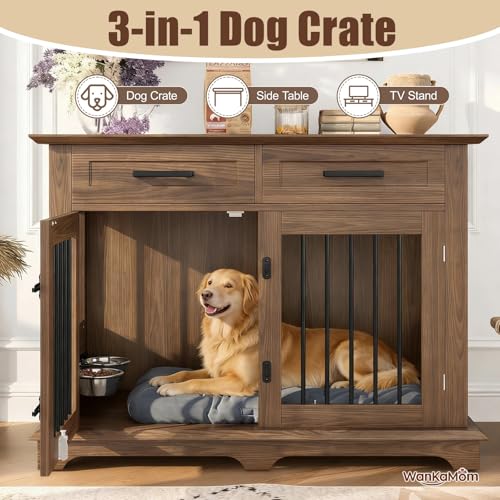 Large Dog Cage Furniture, Multi-Functional Indoor Dog Kennel, view 7