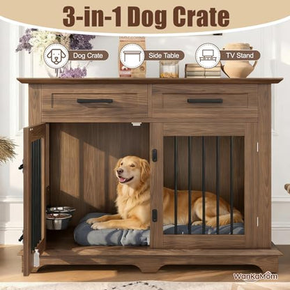 Large Dog Cage Furniture, Multi-Functional Indoor Dog Kennel, view 7