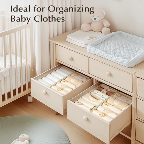 Drawer Organizers Clothes, Dresser Organizer Bins for Baby Clothes, view 5