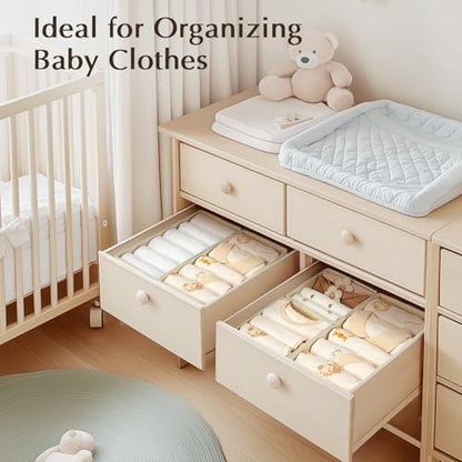 Drawer Organizers Clothes, Dresser Organizer Bins for Baby Clothes, view 5