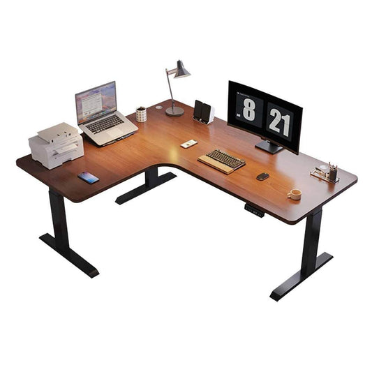 Lshaped Standing Deskheight Adjustable Corner Desk for Home Officesit Stand