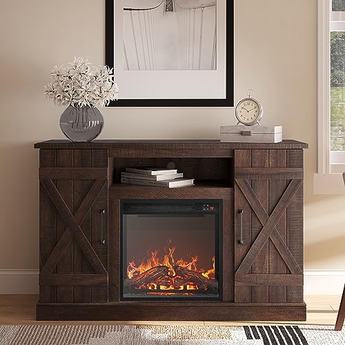 47" TV Stand with 18" Electric Fireplace Heater & Media Entertainment Center, view 5